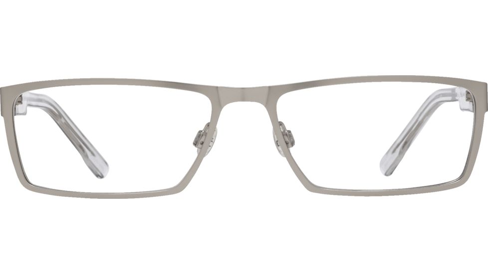 Spy Optic Nelson Progressive Prescription Eyeglasses, Matte Silver/Crystal Frame, 573444627000PR