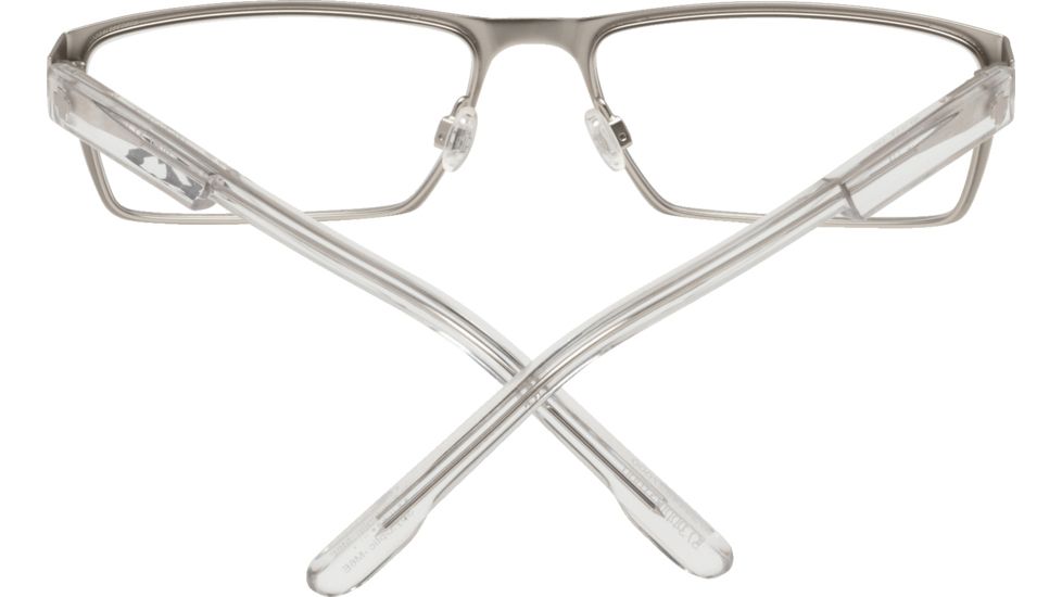 Spy Optic Nelson Progressive Prescription Eyeglasses, Matte Silver/Crystal Frame, 573444627000PR