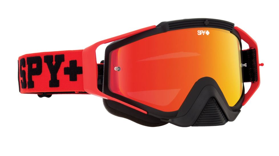 Spy Optic Omen Goggles w/Shield Lens Shape, Jersey Red  Frame, Smoke w/ Red Spectra/Clear AFP  0323129465856