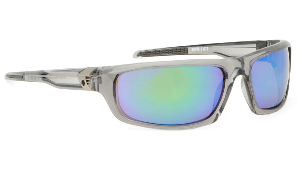 Spy Optic OTF Sunglasses, Clear Smoke Frame, Bronze w/ Green Spectra Lens 673018204815
