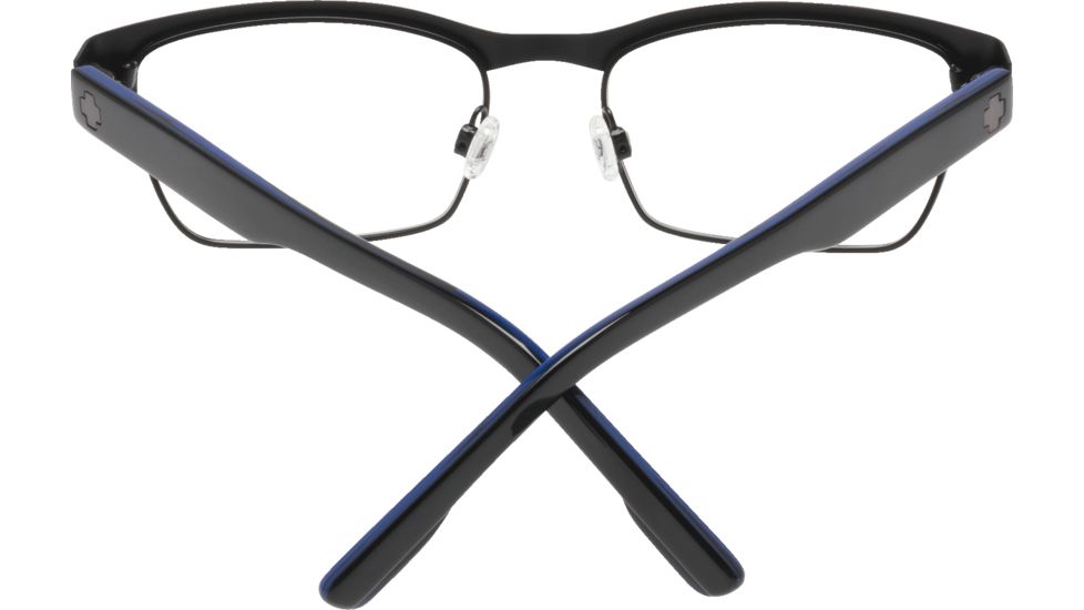 Spy Optic Paxton Progressive Prescription Eyeglasses, Matte Black/Black Blue Horn Frame, 573356456000PR