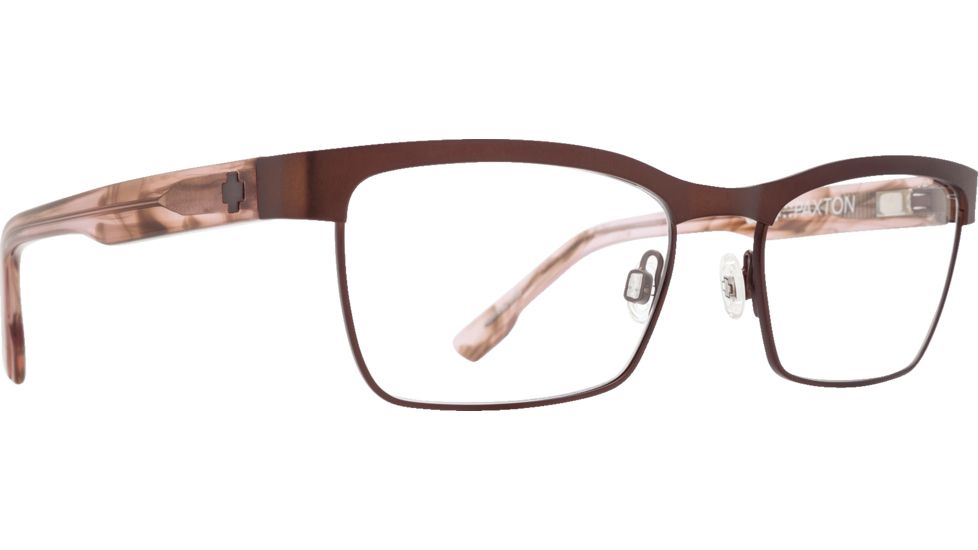 Spy Optic Paxton Progressive Prescription Eyeglasses, Matte Deep Brown/Pink Smoke Frame, 573356832000PR