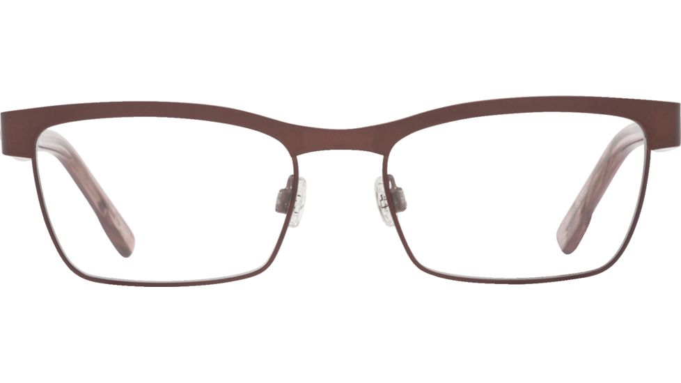 Spy Optic Paxton Progressive Prescription Eyeglasses, Matte Deep Brown/Pink Smoke Frame, 573356832000PR
