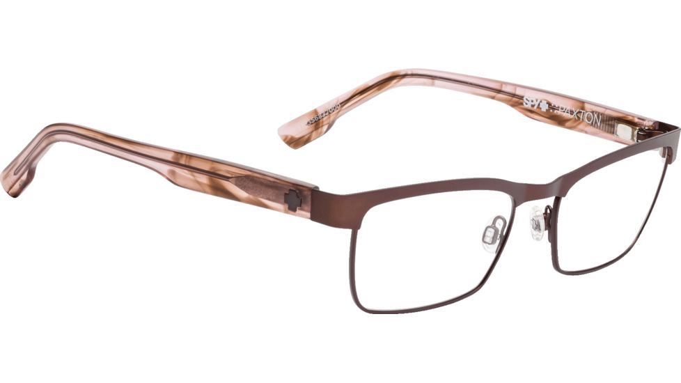 Spy Optic Paxton Progressive Prescription Eyeglasses, Matte Deep Brown/Pink Smoke Frame, 573356832000PR