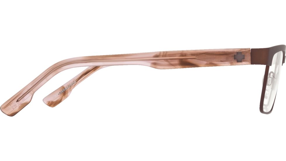 Spy Optic Paxton Progressive Prescription Eyeglasses, Matte Deep Brown/Pink Smoke Frame, 573356832000PR