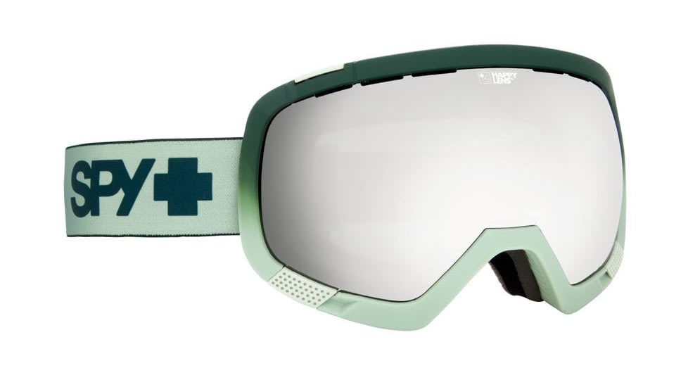 Spy Optic Platoon Ski Goggles - Green FadeFrame, Happy Gray Green W/ Silver Mirror &amp; Happy Yellow W/ Green Sprectra Lens, 312012164375