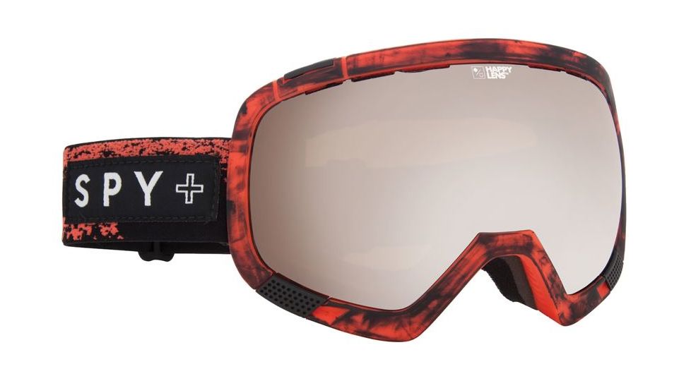 Spy Optic Platoon Ski Goggles - Masked RedFrame, Happy Bronze W/ Silver Mirror &amp; Happy Rose W/ Dark Blue Spectra Lens, 312012160291