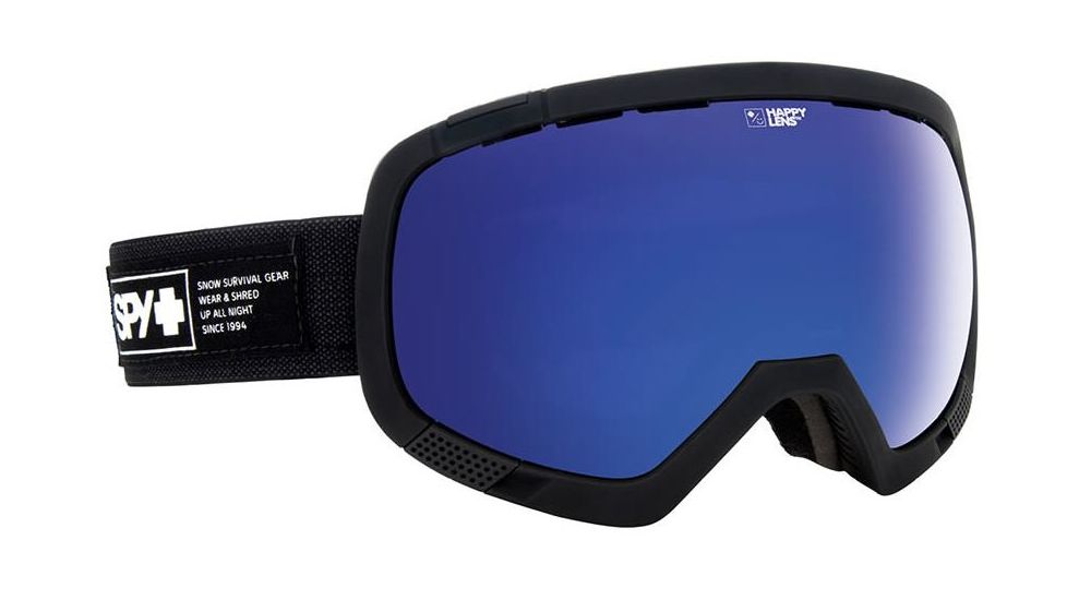 Spy Optic Platoon Ski Goggles - Nocturnal Frame, Happy Bronze W/ Dark Blue Spectra &amp; Happy Yellow W/ Green Sprectra Lens, 312012600419