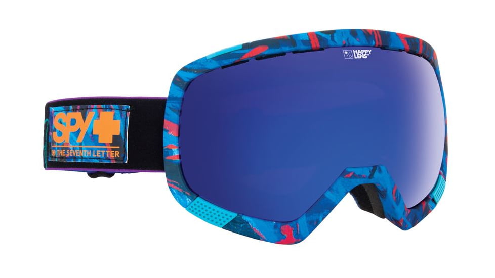 Spy Optic Platoon Ski Goggles - Spy &amp; SaberFrame, Happy Rose W/ Dark Blue Spectra &amp; Happy Bronze W/ Silver Mirror Lens, 312012180279