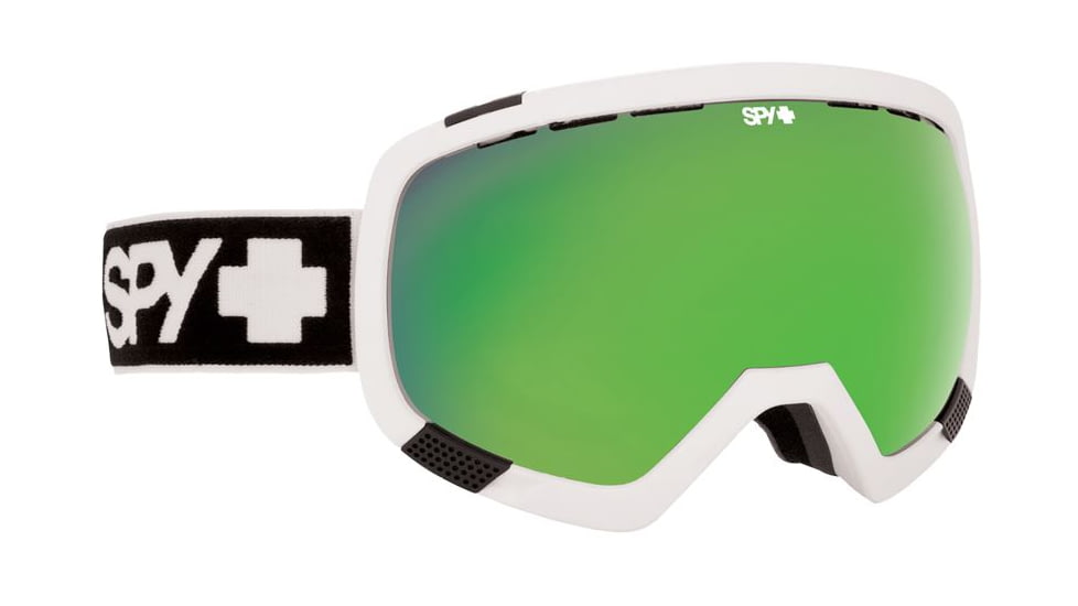Spy Optic Platoon Ski Goggles - WhiteFrame, Bronze W/ Green Spectra &amp; Yellow Contact Lens, 312012396373