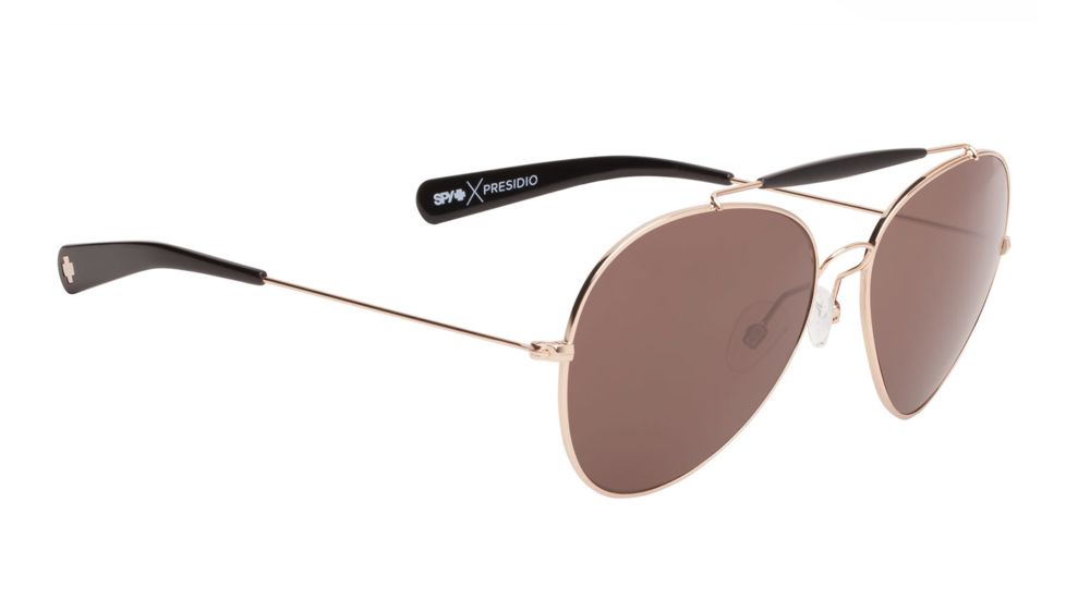 Spy Optic Presidio Progressive Prescription Sunglasses, Gold W/ Black Frame, 673186077865PR