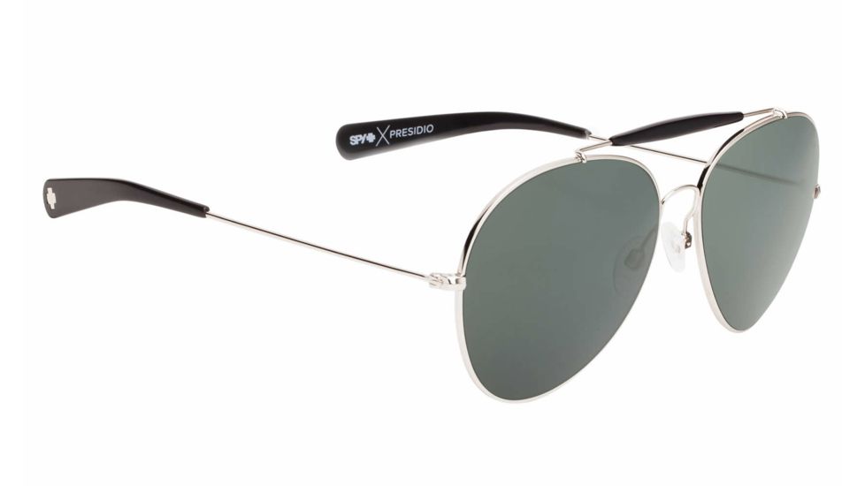 Spy Optic Presidio Progressive Prescription Sunglasses, Silver W/ Black Frame, 673186247863PR