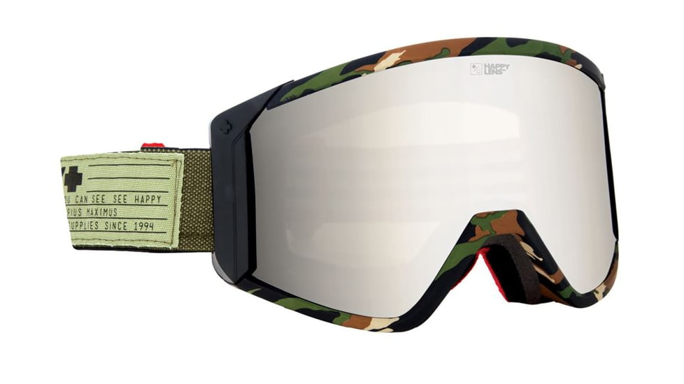 Spy Optic Raider Ski Goggles - FatigueFrame, Happy Bronze W/ Silver Mirror &amp; Persimmon Lens, 313074652387