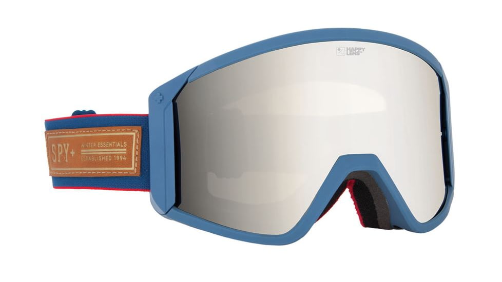 Spy Optic Raider Ski Goggles - Heritage NavyFrame, Happy Bronze W/ Silver Mirror &amp; Blue Lens, 313074148404