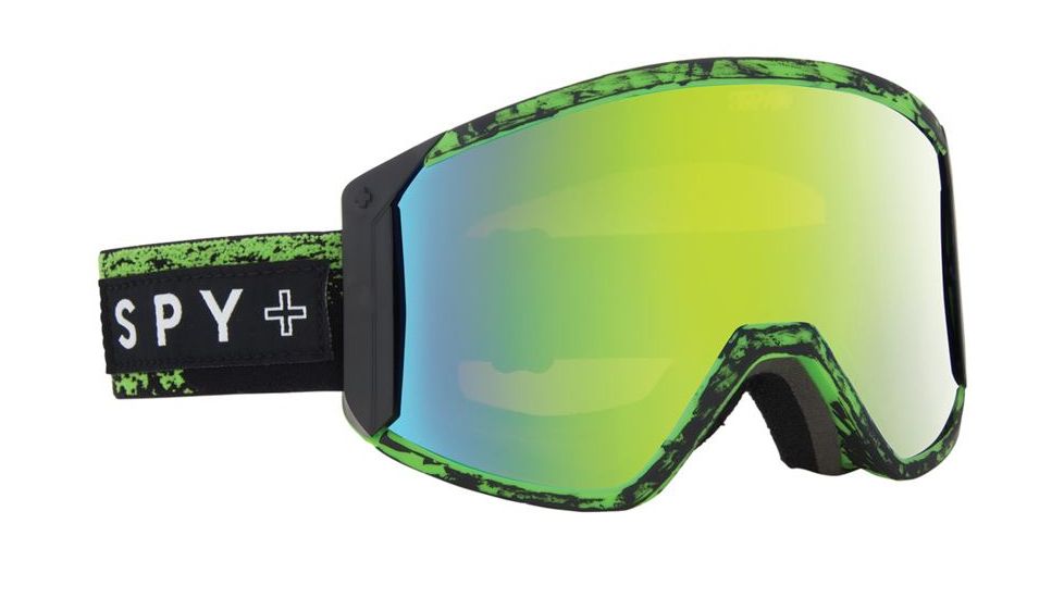 Spy Optic Raider Ski Goggles - Masked Green Frame, Bronze W/ Green Spectra &amp; Yellow Lens, 313074197292