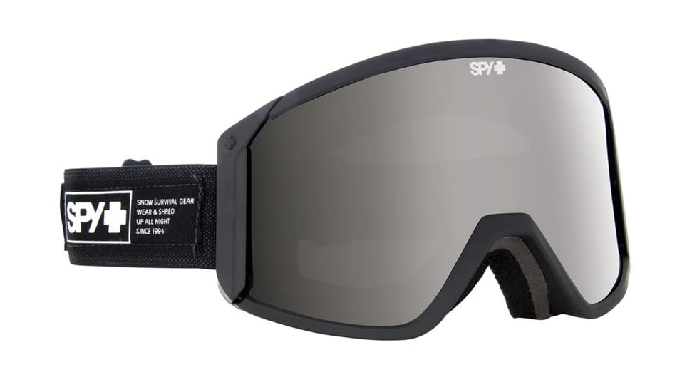 Spy Optic Raider Ski Goggles - Nocturnal Frame, Gray W/ Black Mirror &amp; Yellow Lens, 313074600851