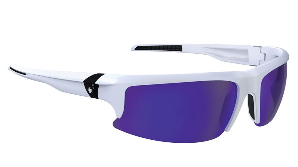 Spy Optic Rivet Sunglasses w/ Matte White Frame &amp; Bronze Blue Spectra Lens