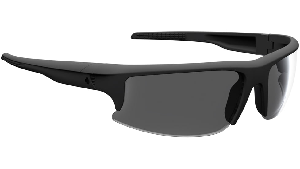 Spy Optic Rivet Sunglasses - Matte Black Frame and Bronze W/ Light Blue Spectra Lens 673028374823