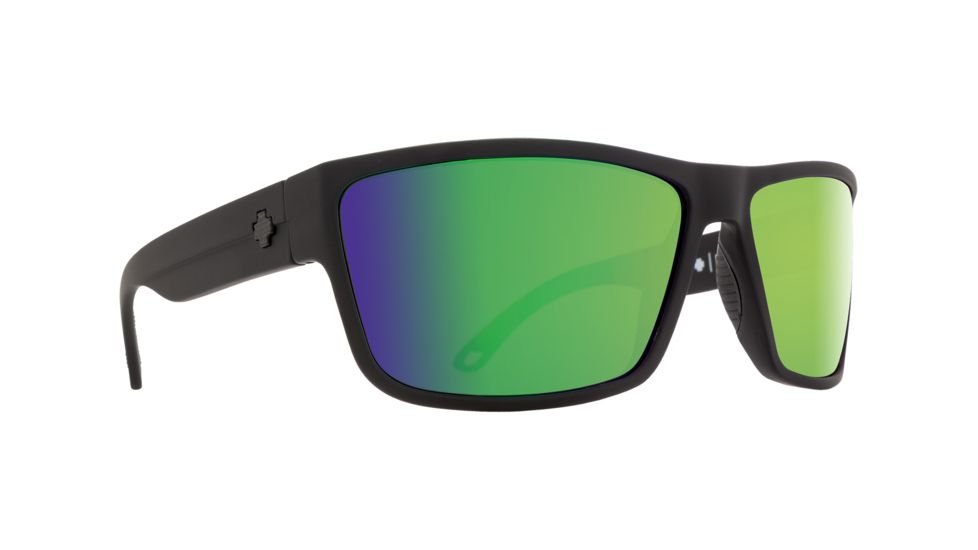 Spy Optic Rocky Single Vision Prescription Sunglasses, Soft Matte Black Frame, 673248973861SV