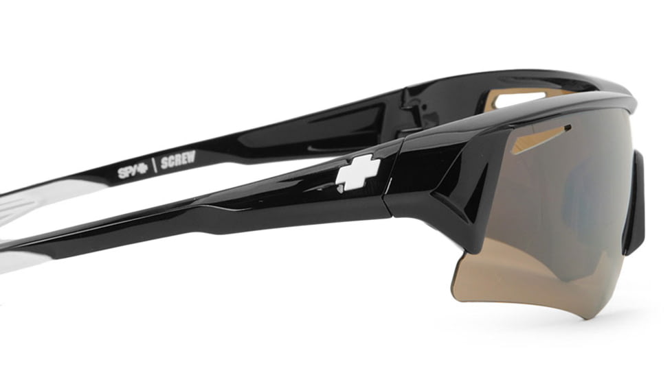 Spy Optic Screw Sunglasses w/ Black Frame &amp; Bronze Silver Mirror Lens