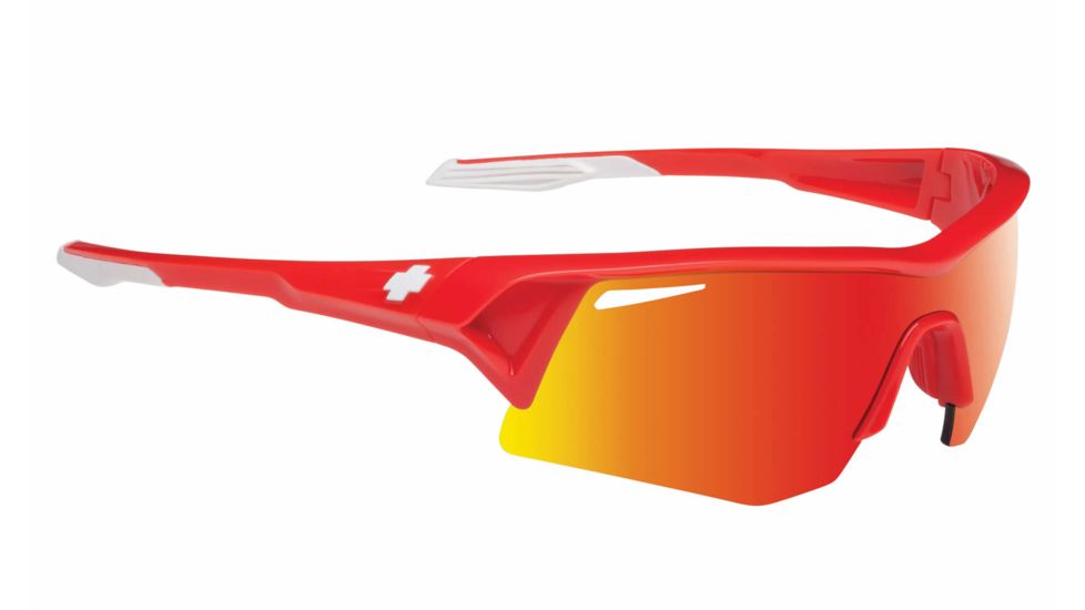 Spy Optic Screw Sunglasses, Red Frame, Bronze w/ Red Spectra Lens 673019512083