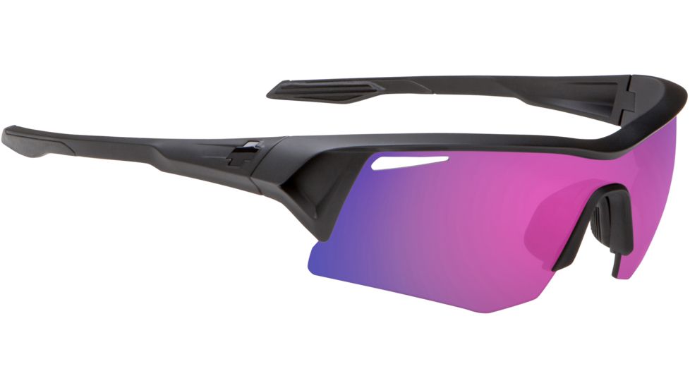 Spy Optic Screw Sunglasses - Black Ice Frame and Grey W/Purple Spectra Lens 673019975219