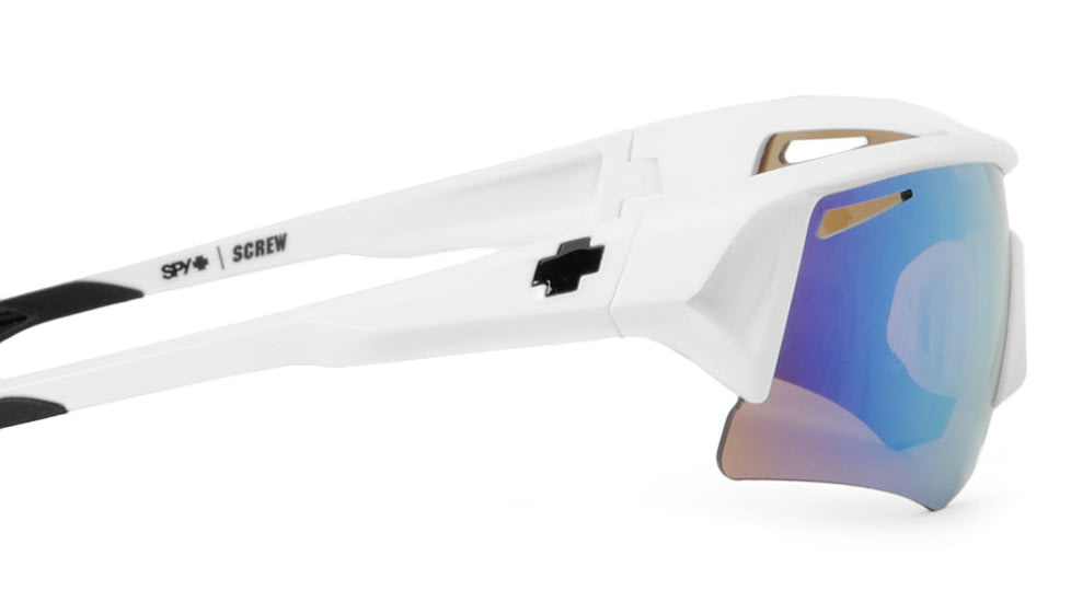 Spy Optic Screw Sunglasses w/ White Frame &amp; Bronze Blue Spectra Lens
