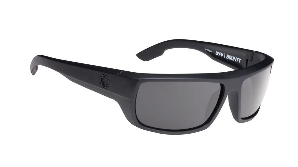 Spy Optic Bounty Sunglasses, Ansi Matte Black Frame, Gray Polar Lens, Polarized 673017243135