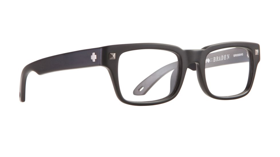 Spy Optic Single Vision Prescription Eyeglasses - Braden 49 - Matte Black Frame SRX00043RX