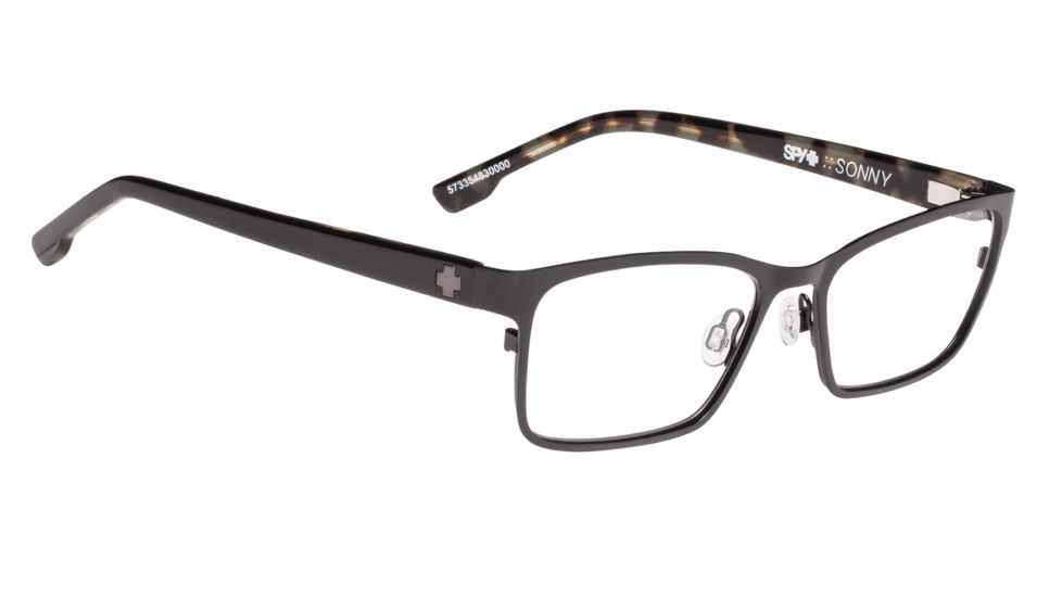 Spy Optic Sonny Single Vision Prescription Eyeglasses, Matte Black/Black Tort Frame, 573354830000SV