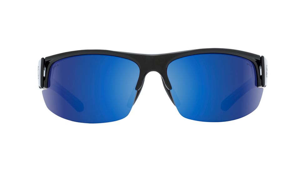 Spy Optic Sprinter Sunglasses, Black Ansi Rx Frame, Happy Bronze Polar w/Dark Blue Spectra Lens, Polarized, 673502242473