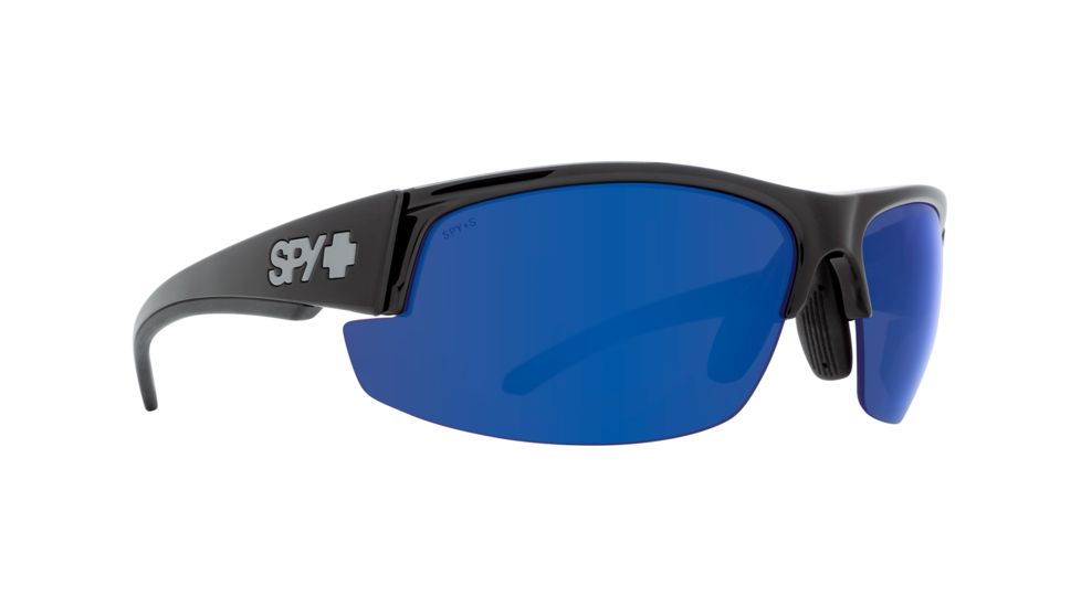 Spy Optic Sprinter Sunglasses, Black Ansi Rx Frame, Happy Bronze Polar w/Dark Blue Spectra Lens, Polarized, 673502242473