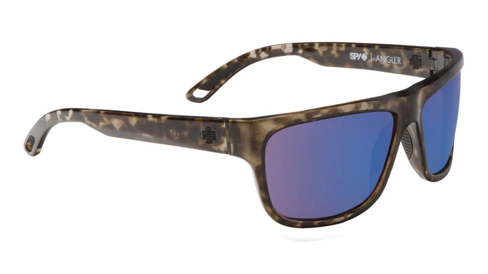 Spy Optic Angler Single Vision Prescription Sunglasses, Smoke Tortoise Frame, Happy Bronze w/Blue Spectra Lens-673237795281SV