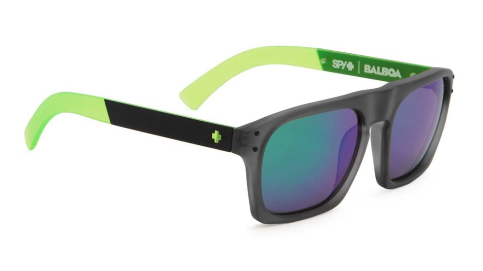 Spy Optic Balboa Progressive Prescription Sunglasses, AG Limelight Frame, Grey w/Green Spectra Lens-673175131811PR