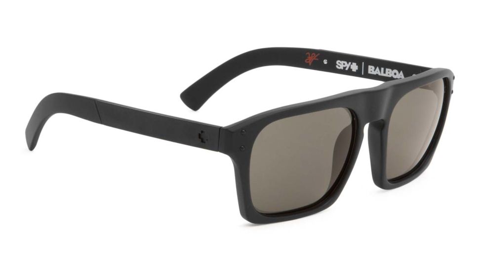 Spy Optic Balboa Single Vision Prescription Sunglasses, Matte Black Frame, Happy Grey Green Lens-673175374863SV
