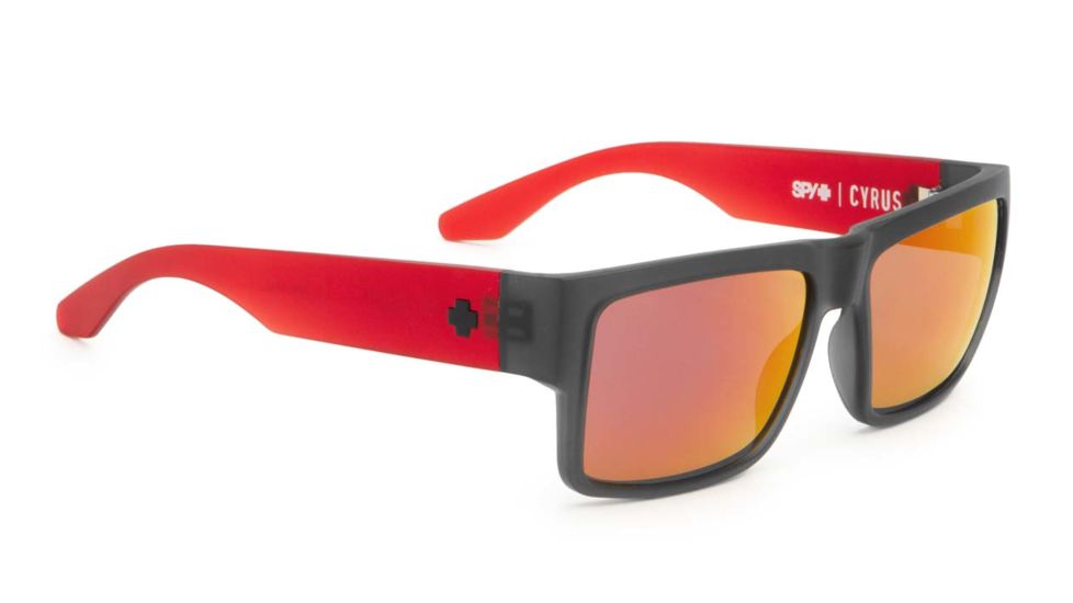 Spy Optic Cyrus Single Vision Prescription Sunglasses, Cherry Bomb Frame, Grey w/Red Spectra Lens-673180094130SV