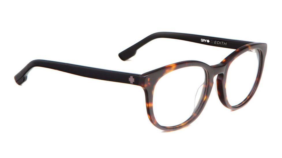 Spy Optic Edith Single Vision Prescription Eyeglasses, Matte Dark Tortoise Black Frame-573233747000SV