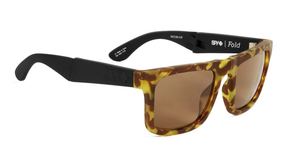 Spy Optic FOLD Progressive Prescription Sunglasses, 1956 Black Frame, Happy Bronze Lens-673174455865PR