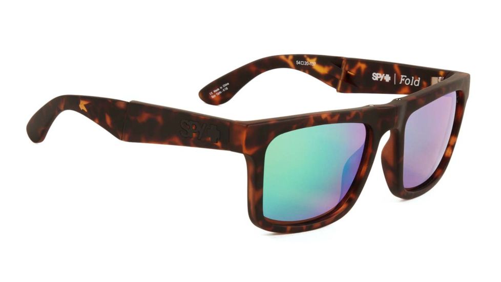 Spy Optic FOLD Progressive Prescription Sunglasses, Matte Camo Tortoise Frame, Happy Bronze w/Green Spectra Lens-673174995225PR