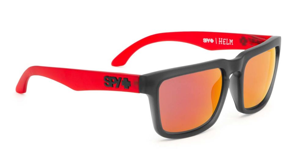 Spy Optic Helm Bifocal Prescription Sunglasses, Cherry Bomb Frame, Grey w/Red Spectra Lens-673015094130BI