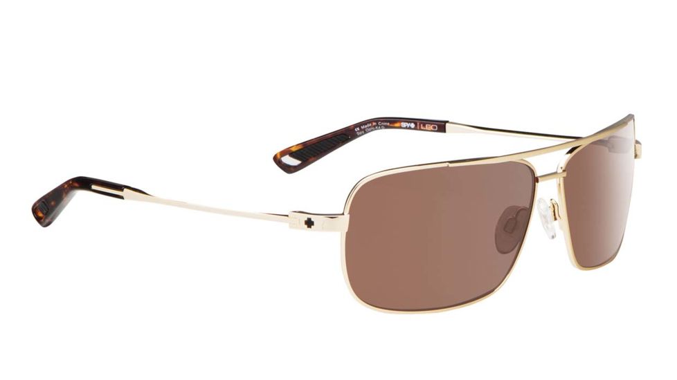 Spy Optic Leo Progressive Prescription Sunglasses, Gold Frame, Happy Bronze Lens-673238274865PR