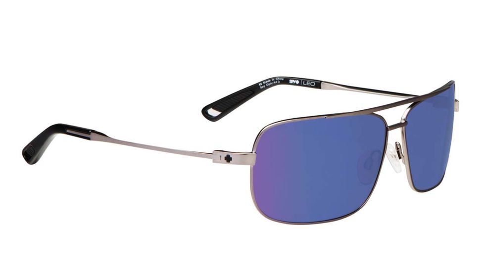 Spy Optic Leo Progressive Prescription Sunglasses, Gunmetal Frame, Happy Bronze w/Blue Spectra Lens-673238311281PR