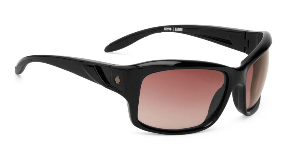 Spy Optic Libra Single Vision Prescription Sunglasses, Black Frame, Merlot Fade Lens-673141038164SV