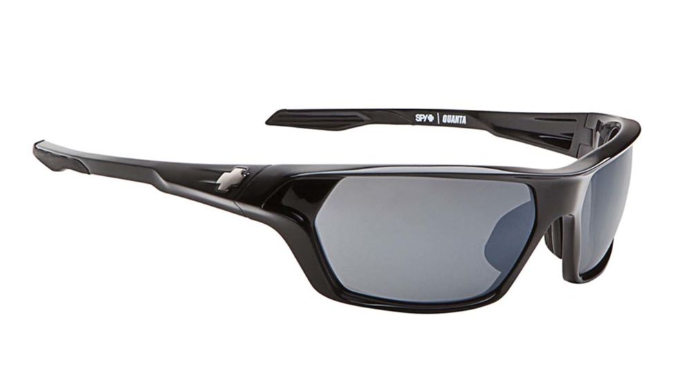 Spy Optic Quanta Bifocal Prescription Sunglasses, Shiny Black Frame, Grey w/Black Mirror Lens-673014062139BI