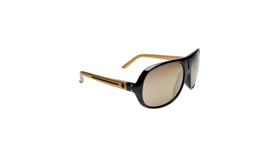 Spy Optic Stratos Sunglasses Black w/ Gold - Bronze w/ Gold Mirror Lenses