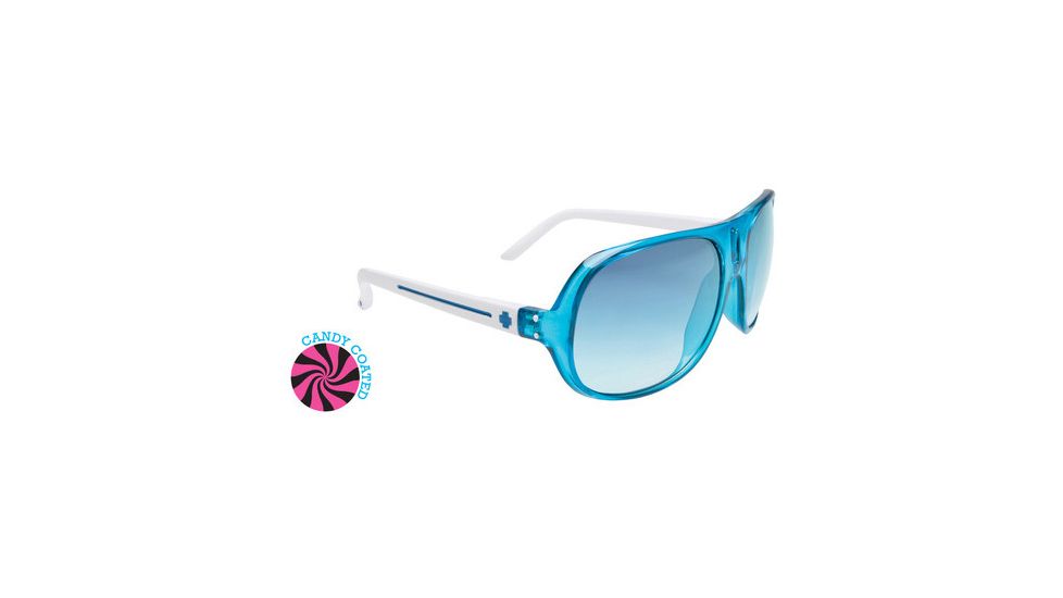 Spy Optic Stratos Sunglasses Translucent Blue w/ White - Blue Fade w/ Blue Flash Lenses