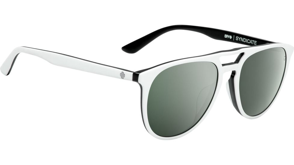 Spy Optic Syndicate Progressive Prescription Sunglasses, Matte White/Black Frame, 873525192352PR