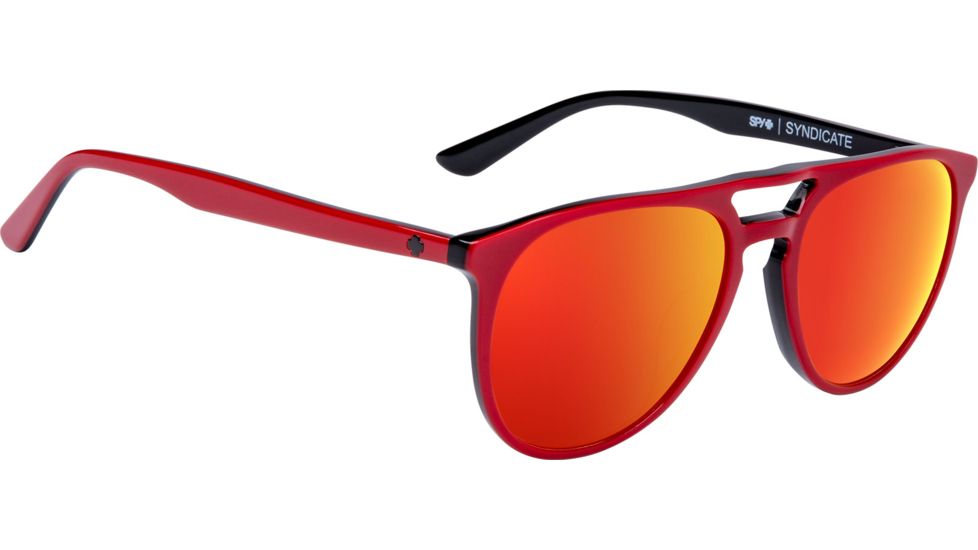 Spy Optic Syndicate Progressive Prescription Sunglasses, Red/Black Frame, 873525193365PR