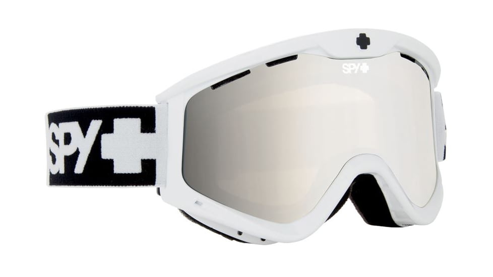 Spy Optic Targa 3 Ski Goggles - WhiteFrame, Bronze W/ Silver Mirror &amp; Persimmon Lens, 310809632387