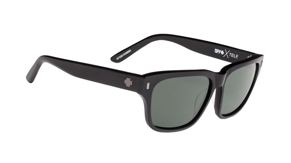 Spy Optic Tele Single Vision Prescription Sunglasses, Black Frame, Polarized, 673361038864SV
